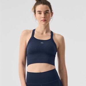 ALO Yoga Navy Blue Women's Top